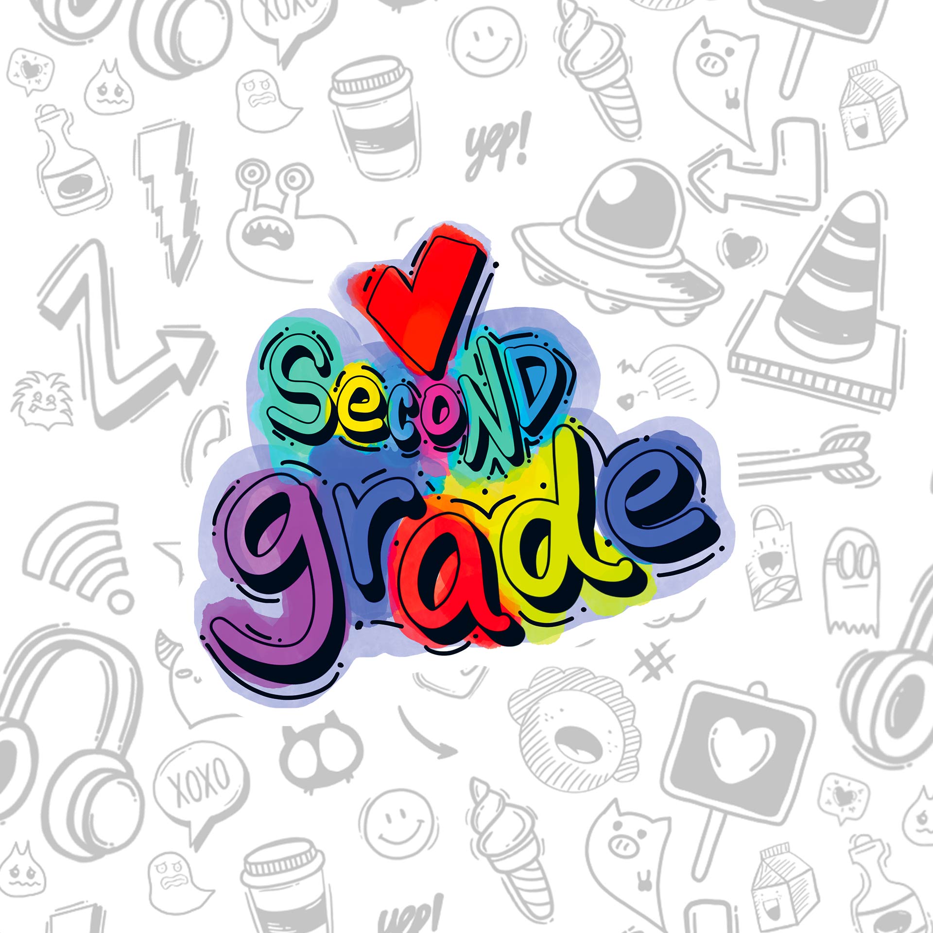 Second Grade Teacher Sticker