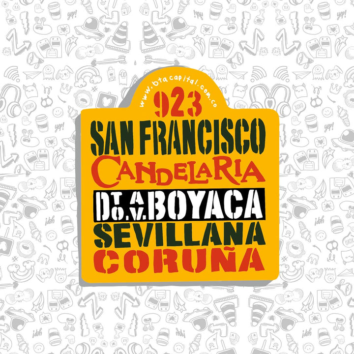 Colombian Public Bus Sign Sticker