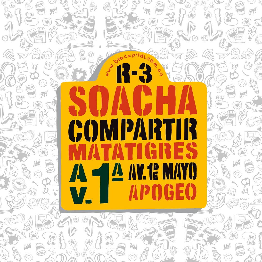 Colombian Public Bus Sign Sticker