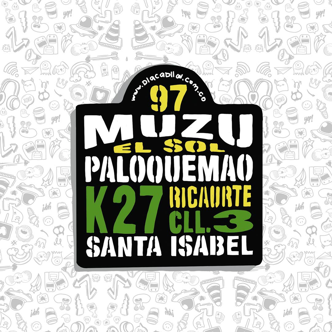 Colombian Public Bus Sign Sticker