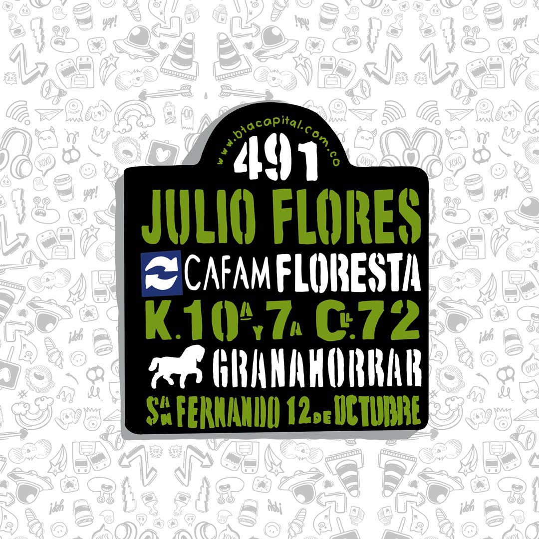 Colombian Public Bus Sign Sticker