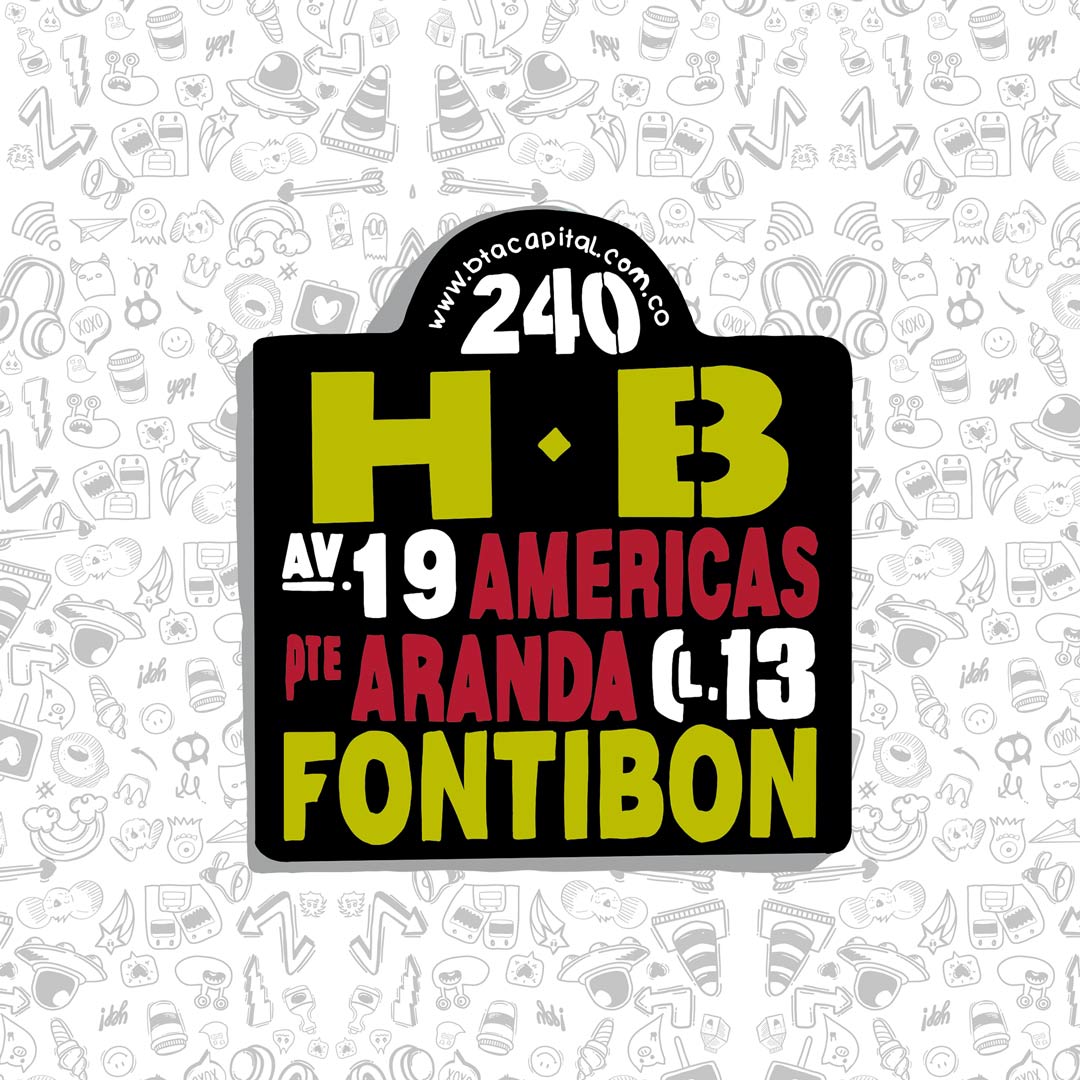 Colombian Public Bus Sign Sticker