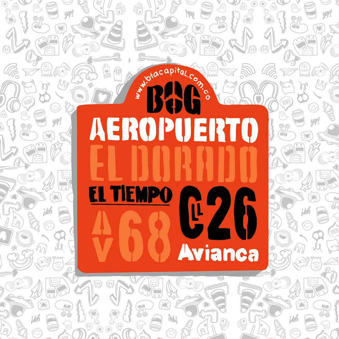 Colombian Public Bus Sign Sticker