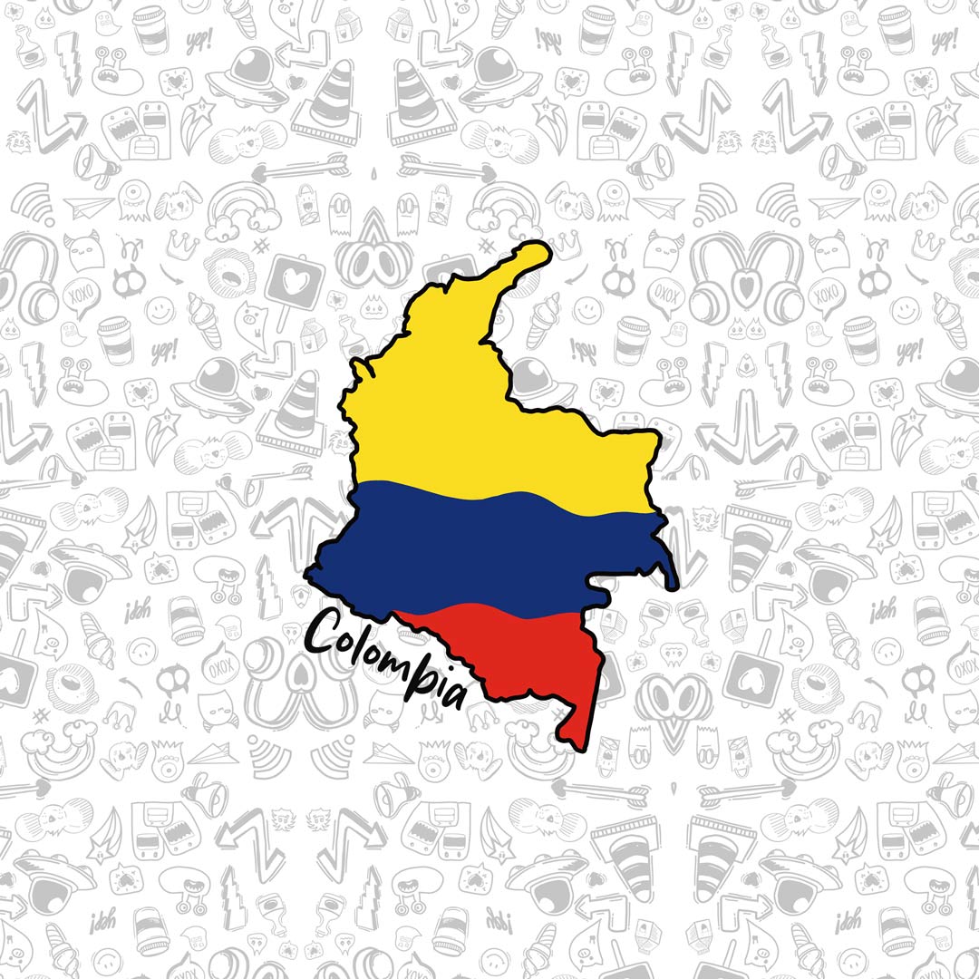 Colombia Map Sticker