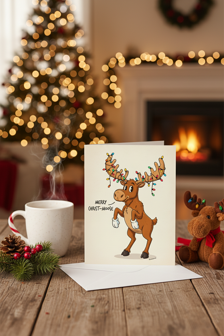 Merry Christ-Moose! Greeting Card