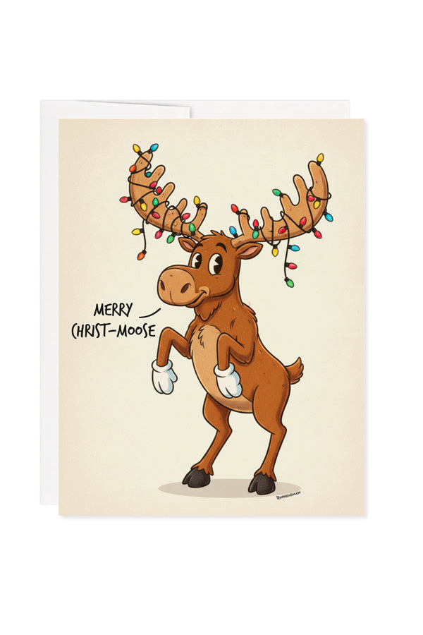 Merry Christ-Moose! Greeting Card