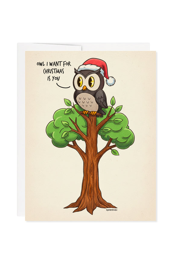 Owl I Want For Christmas Is You! Greeting Card