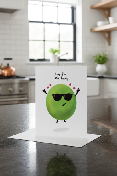 Hap-pea Birthday Greeting Card